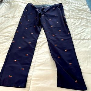 Bonobos Navy Duck Patterned Pants